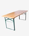 Location Table Brasserie Rectangulaire Bois 220x80 – Convivialité et Fonctionnalité