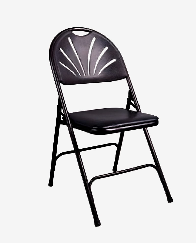 Location Chaise Noire Pliante – Dossier Ergonomique | Confort et Polyvalence