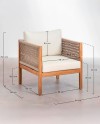 Location Ensemble Salon en Bois d’Acacia | Élégance Naturelle et Confort