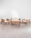 Location Ensemble Salon en Bois d’Acacia | Élégance Naturelle et Confort