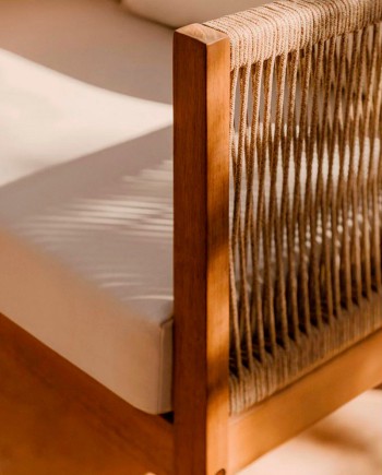 Location Ensemble Salon en Bois d’Acacia | Élégance Naturelle et Confort
