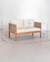 Location Ensemble Salon en Bois d’Acacia | Élégance Naturelle et Confort