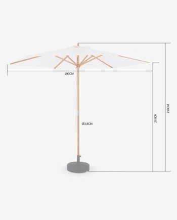 Location Parasol Ø 290 cm avec Pied – Confort et Protection en Extérieur
