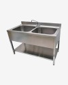 location Plonge Inox 2 Bacs