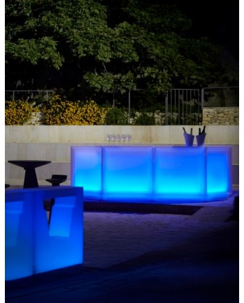 Bar lumineux modulable – Location pour événements intérieur / extérieur