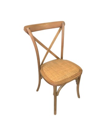 location chaise en bois dos croisé