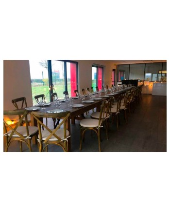 Table Pliante Bois Rustique 8 personnes – Rectangulaire pour Réceptions et Mariages
