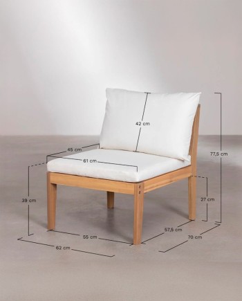 Location Ensemble Salon en Bois d’Acacia | Élégance Naturelle et Confort