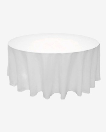 Nappe ronde blanche 300 cm - Location nappe mariage et réception