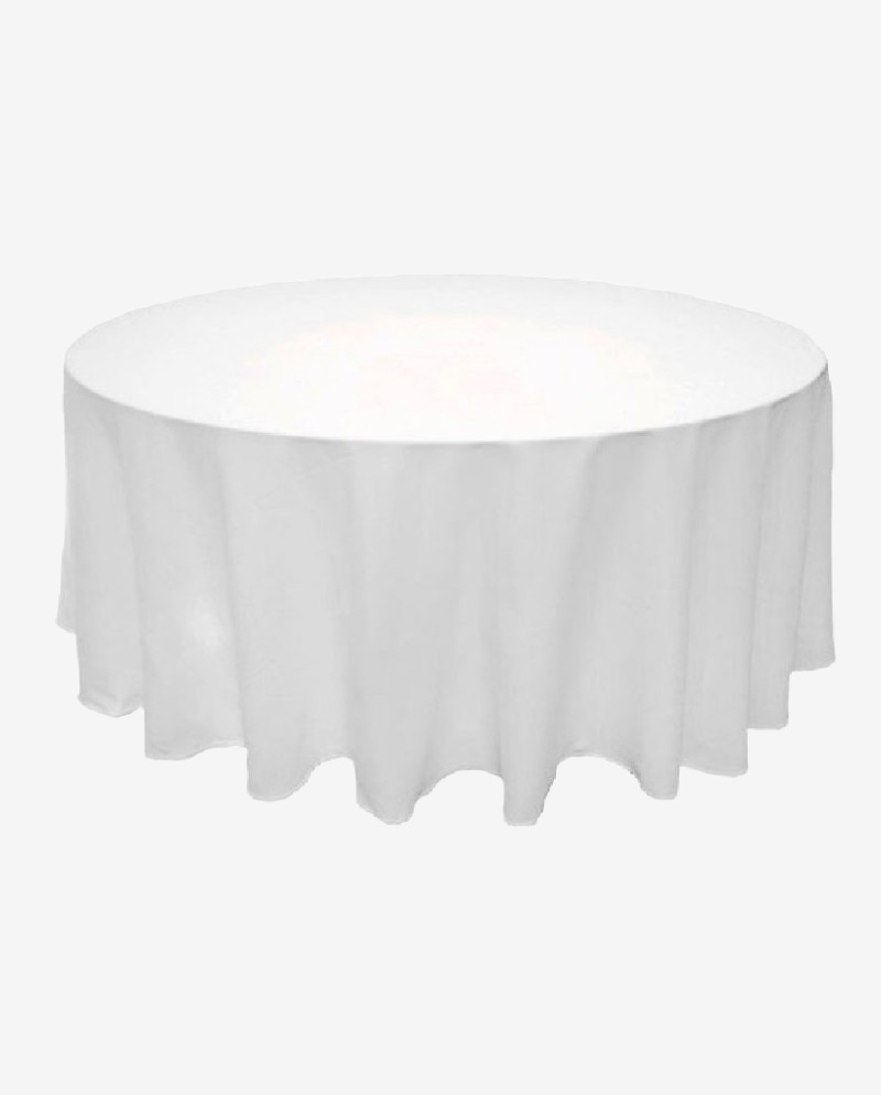 Nappe ronde blanche 300 cm - Location nappe mariage et réception