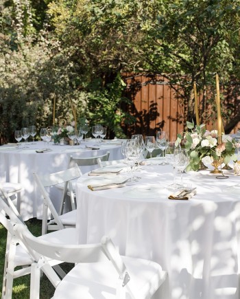 Nappe ronde blanche 300 cm - Location nappe mariage et réception