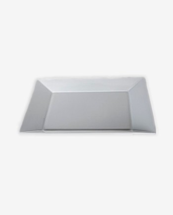 Assiette Carrée en Porcelaine Blanche